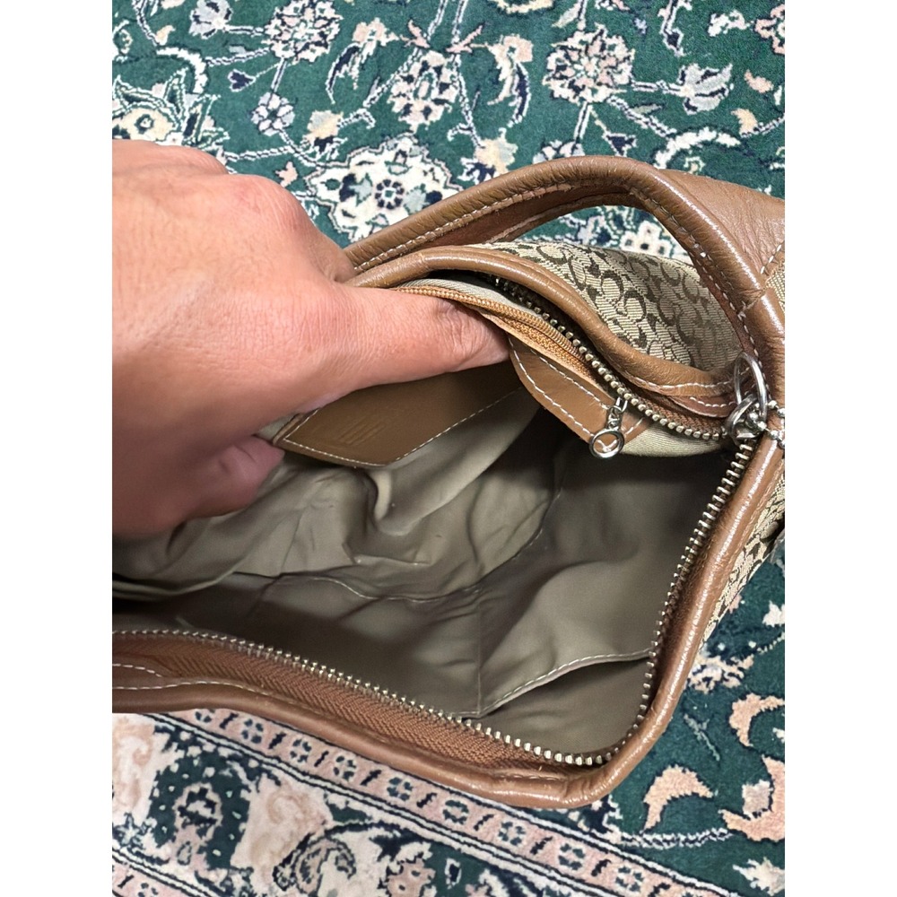 Coach Ergo Signature Jacquard Canvas Hobo Bag Tan Leather Trim 10764 - Picture 5 of 7